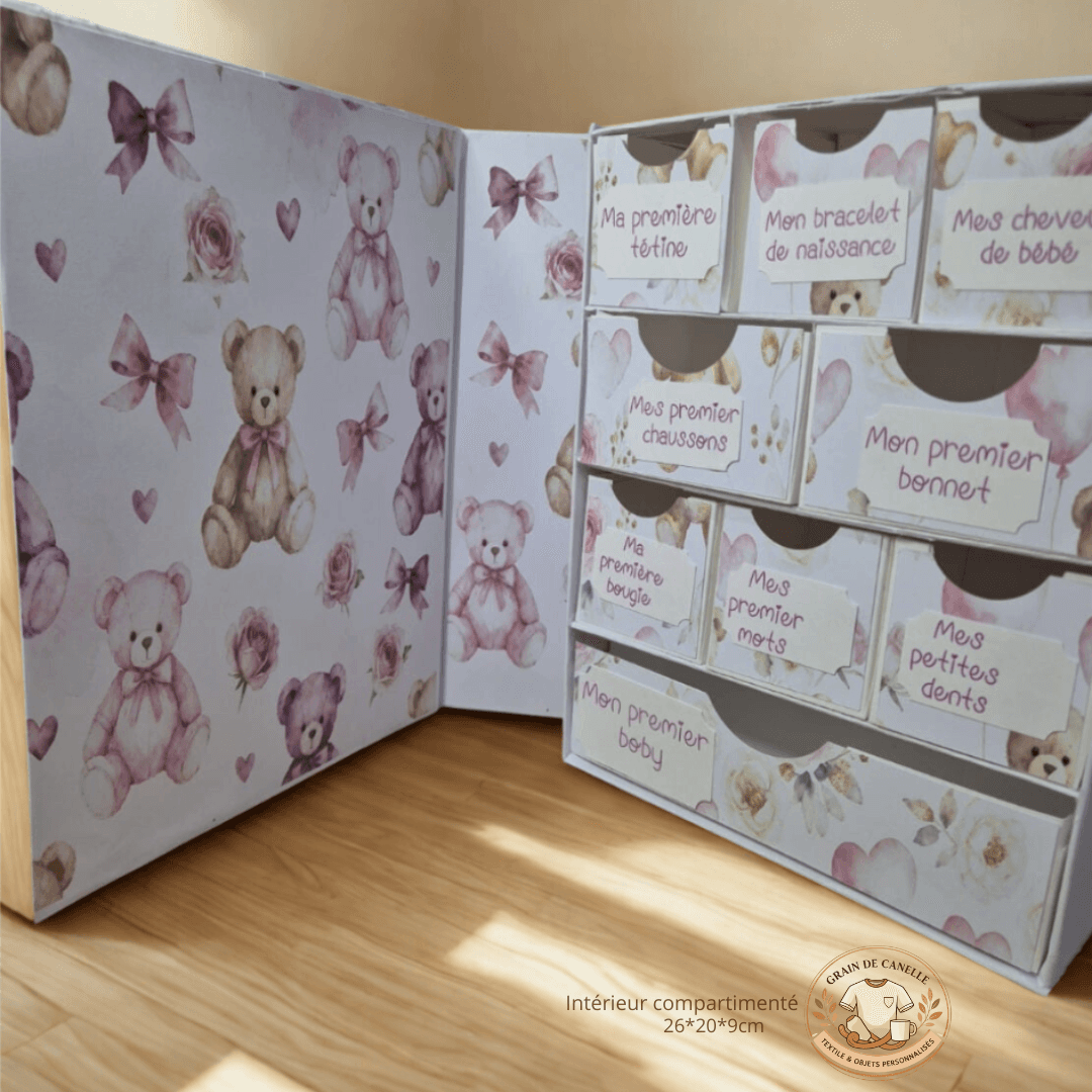 Coffret naissance personnalisé – Boîte souvenirs bébé - image 2