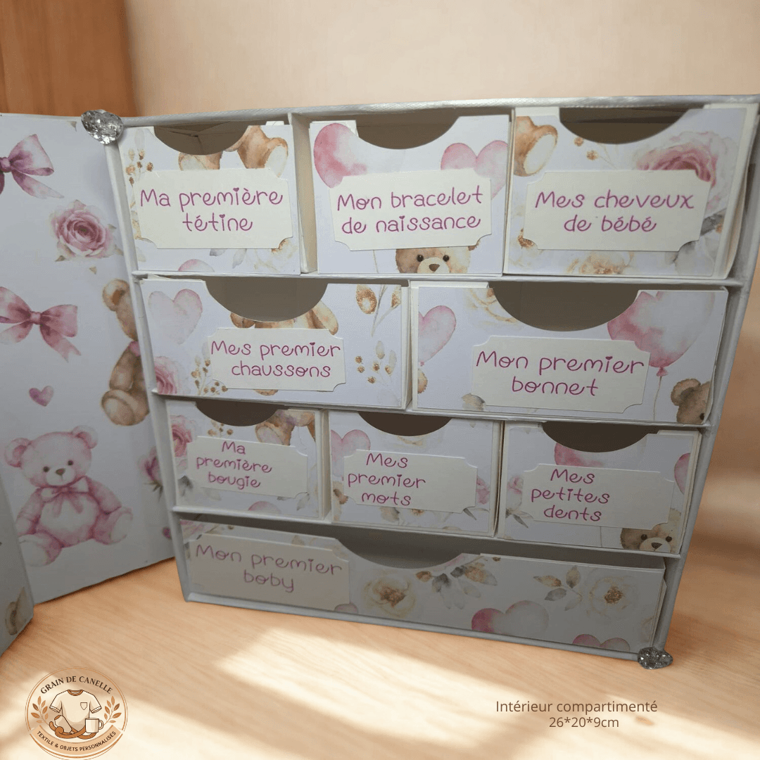 Coffret naissance personnalisé – Boîte souvenirs bébé - image 3